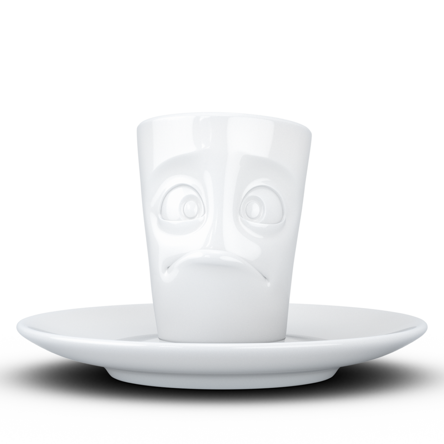 FIFTYEIGHT PRODUCTS / 6-er Set Espressotasse mit Unterteller | (Porzellan, 80 ml, Weiß, Made in Germany)