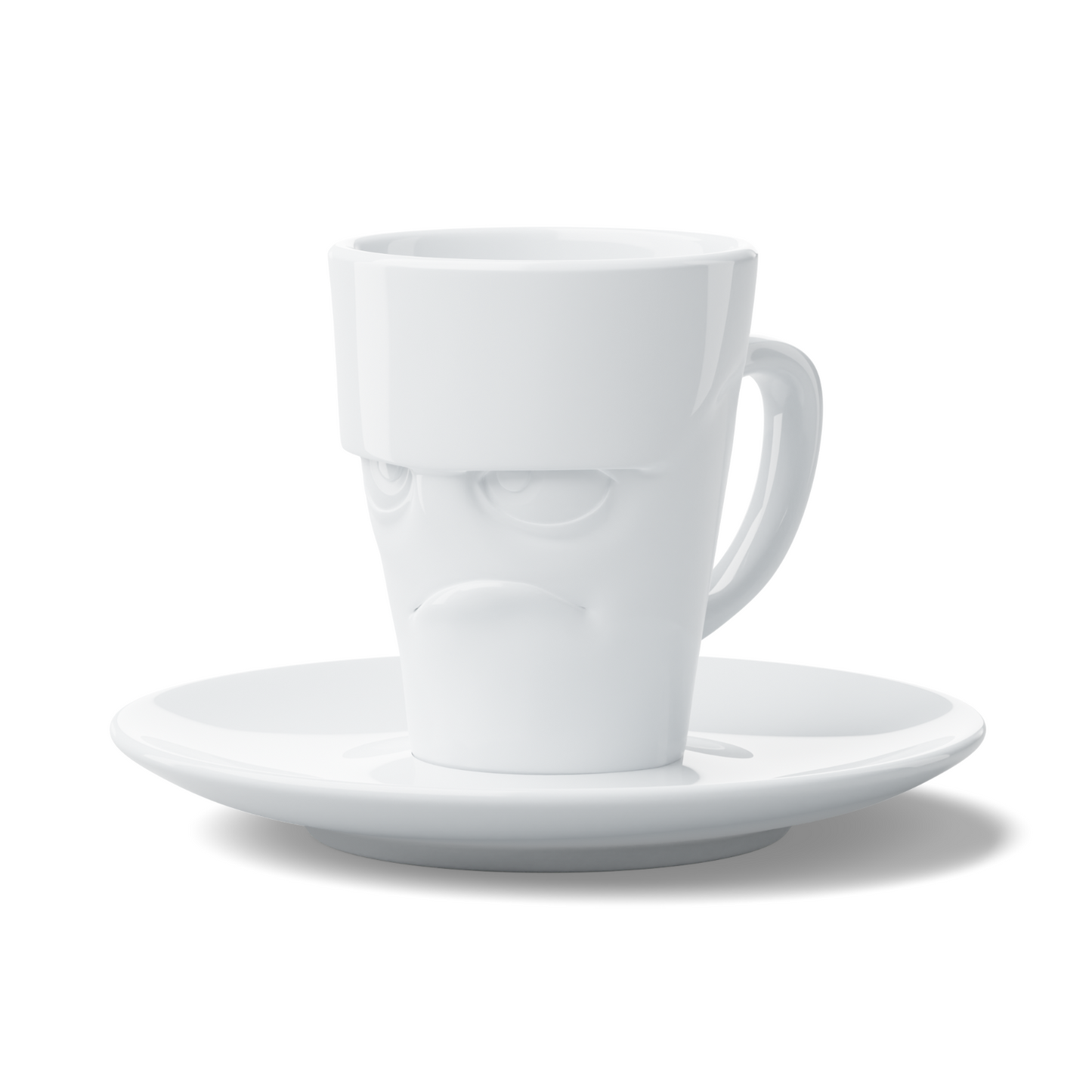 FIFTYEIGHT PRODUCTS / 6-er Set Espressotasse mit Unterteller | (Porzellan, 80 ml, Weiß, Made in Germany)