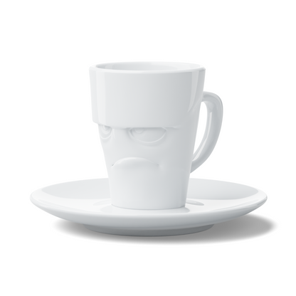 FIFTYEIGHT PRODUCTS / 6-er Set Espressotasse mit Unterteller | (Porzellan, 80 ml, Weiß, Made in Germany)