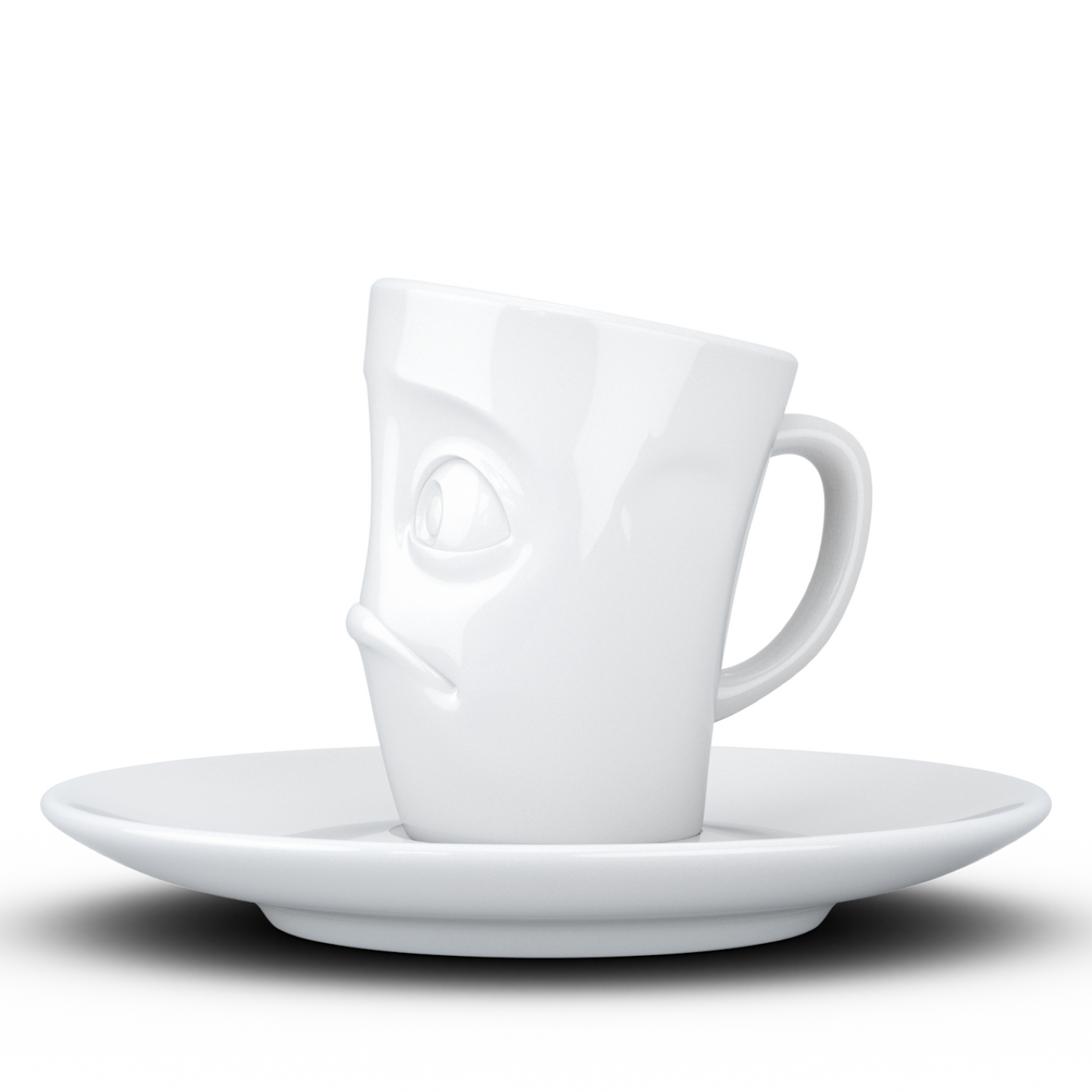 FIFTYEIGHT PRODUCTS / 6-er Set Espressotasse mit Unterteller | (Porzellan, 80 ml, Weiß, Made in Germany)