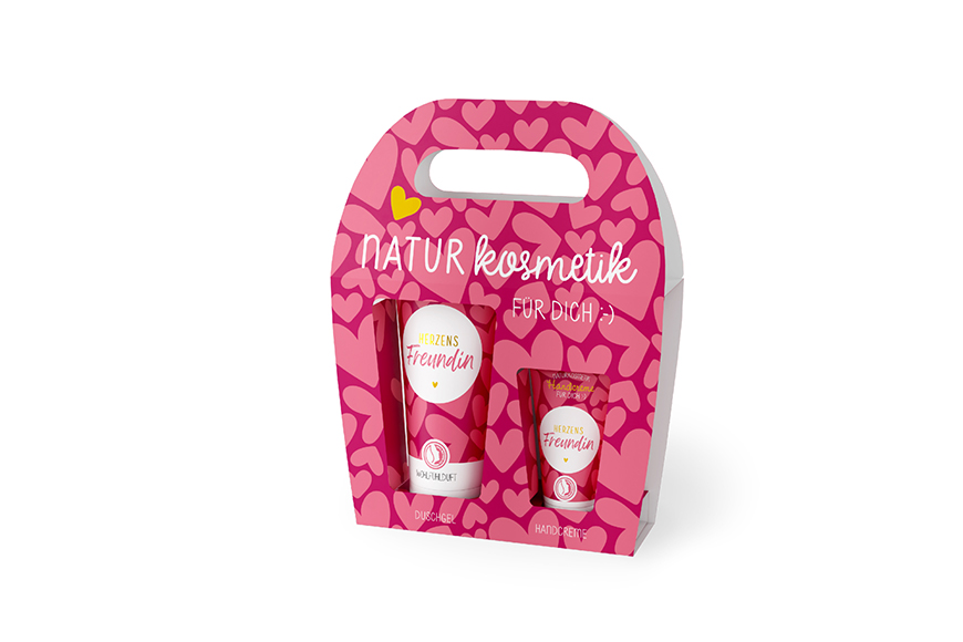 Set cosmetico La Vida Relax | "Amica del cuore", | Gel doccia + crema mani, | Cosmetici naturali