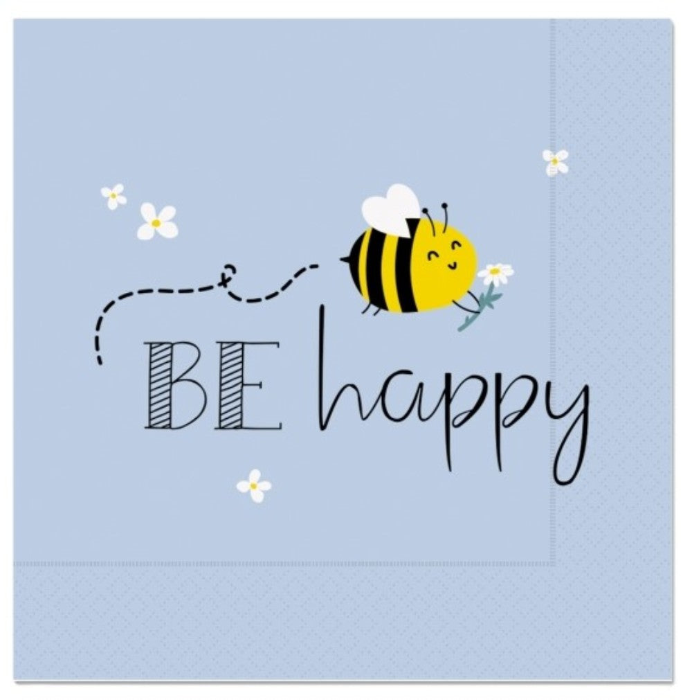 LaVida Napkins for You | 20 Pieces | 33x33cm | "Be Happy"