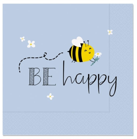 LaVida Napkins for You | 20 Pieces | 33x33cm | "Be Happy"