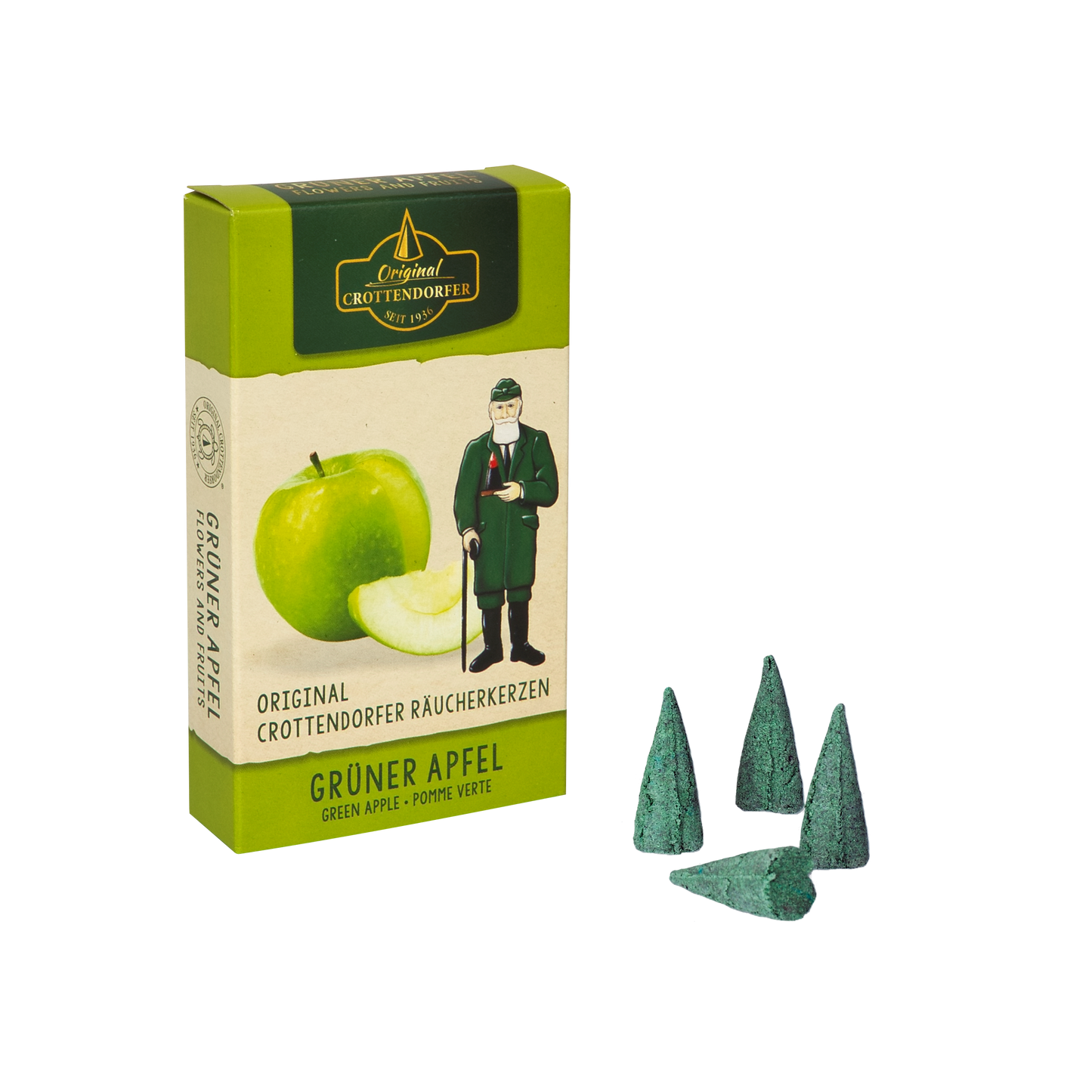 Crottendorf Incense Cones | Flowers & Fruits | Green Apple
