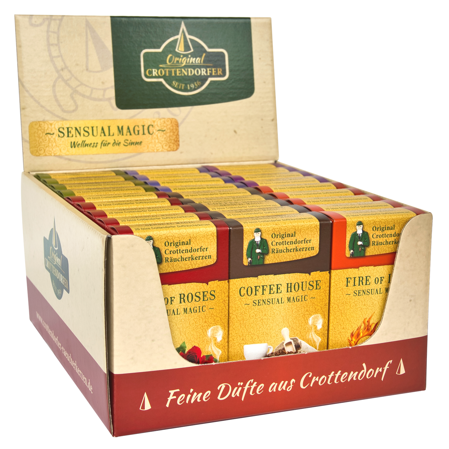 Crottendorf Incense Cones, 37-Piece Display, Sensual Magic