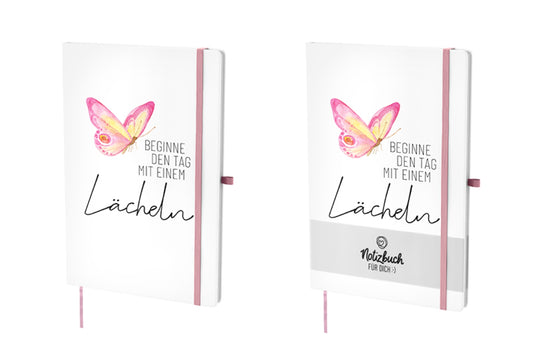 La Vida Notebook Hardcover with Elastic Band | "Start the day..." | A5 Format