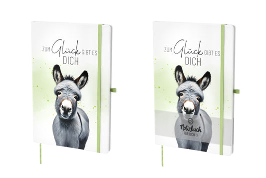 La Vida Notebook Hardcover with Elastic Band | Luckily, You're Here | Donkey Design | A5 Format