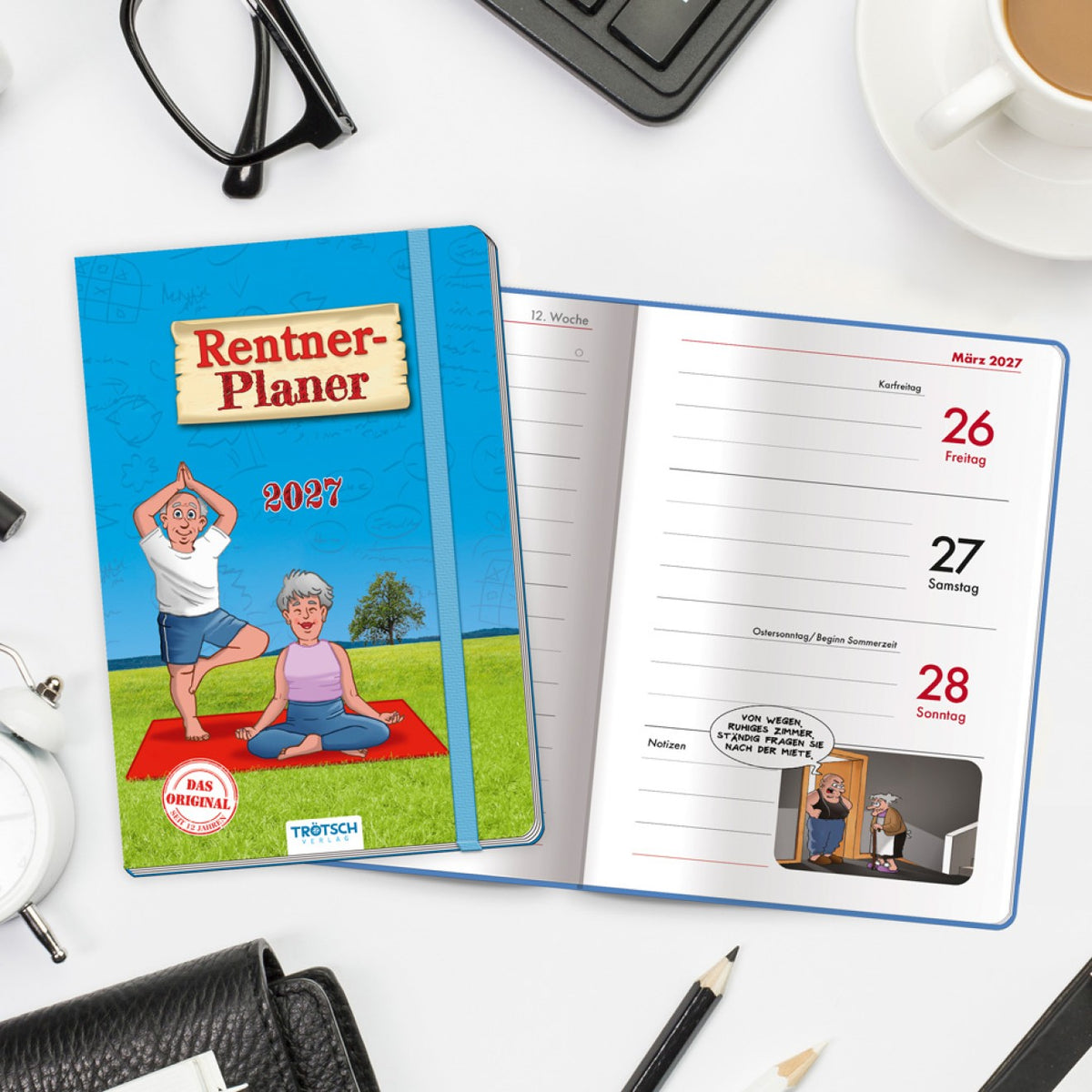 TRÖTSCH Rentner-Buch-Kalender 2027 Rentnerplaner 10 x 15 cm