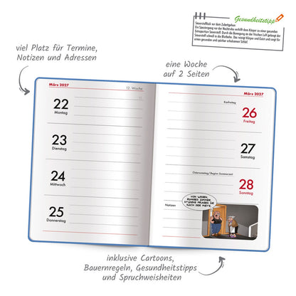 TRÖTSCH Rentner-Buch-Kalender 2027 Rentnerplaner 10 x 15 cm
