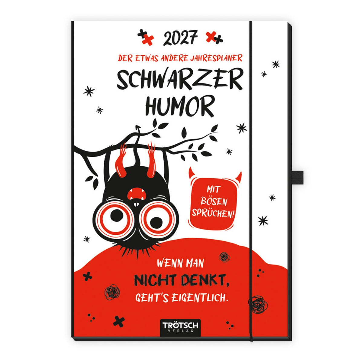 TRÖTSCH Buchkalender Jahresplaner Schwarzer Humor 2027