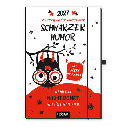 TRÖTSCH Buchkalender Jahresplaner Schwarzer Humor 2027