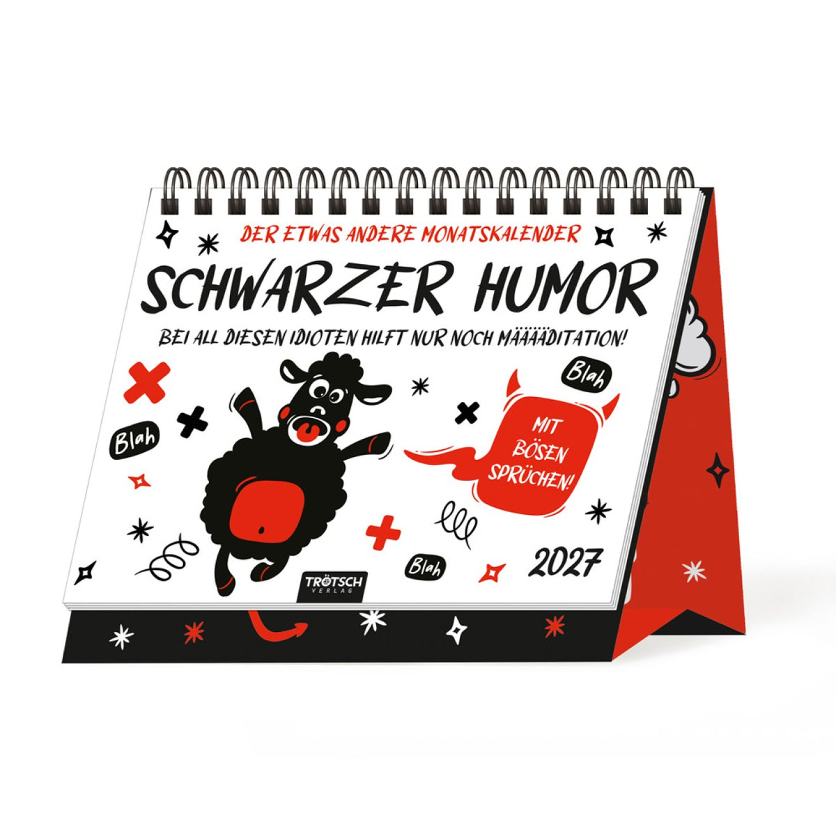 TRÖTSCH Aufstellkalender Schwarzer Humor 2027