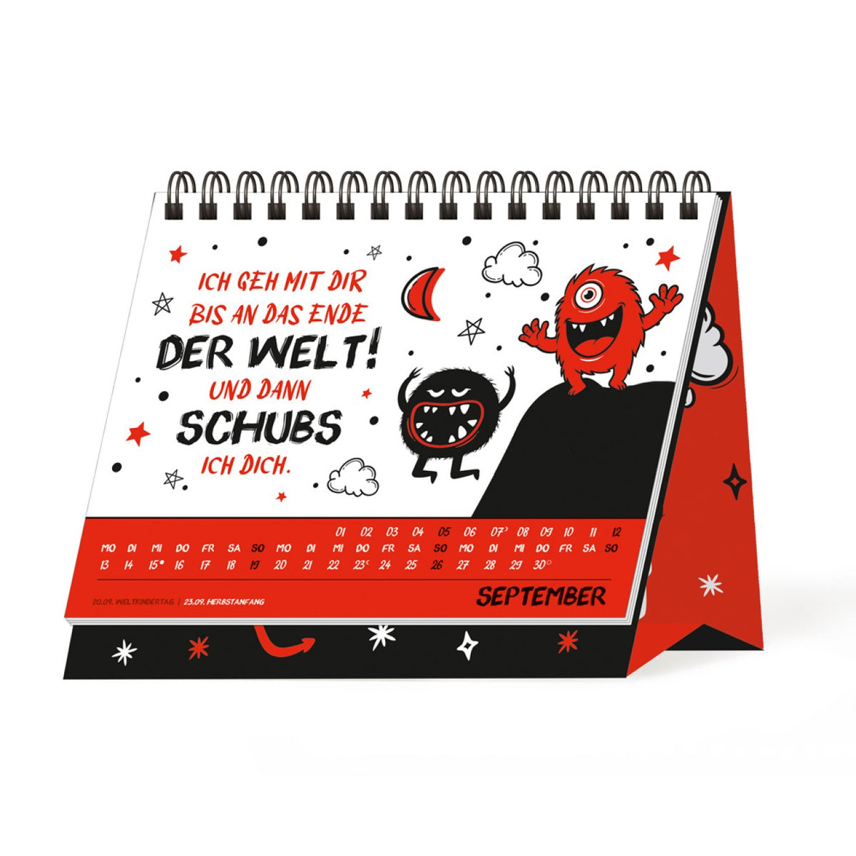 TRÖTSCH Aufstellkalender Schwarzer Humor 2027