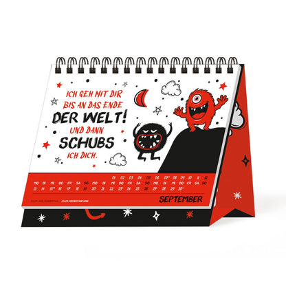 TRÖTSCH Aufstellkalender Schwarzer Humor 2027