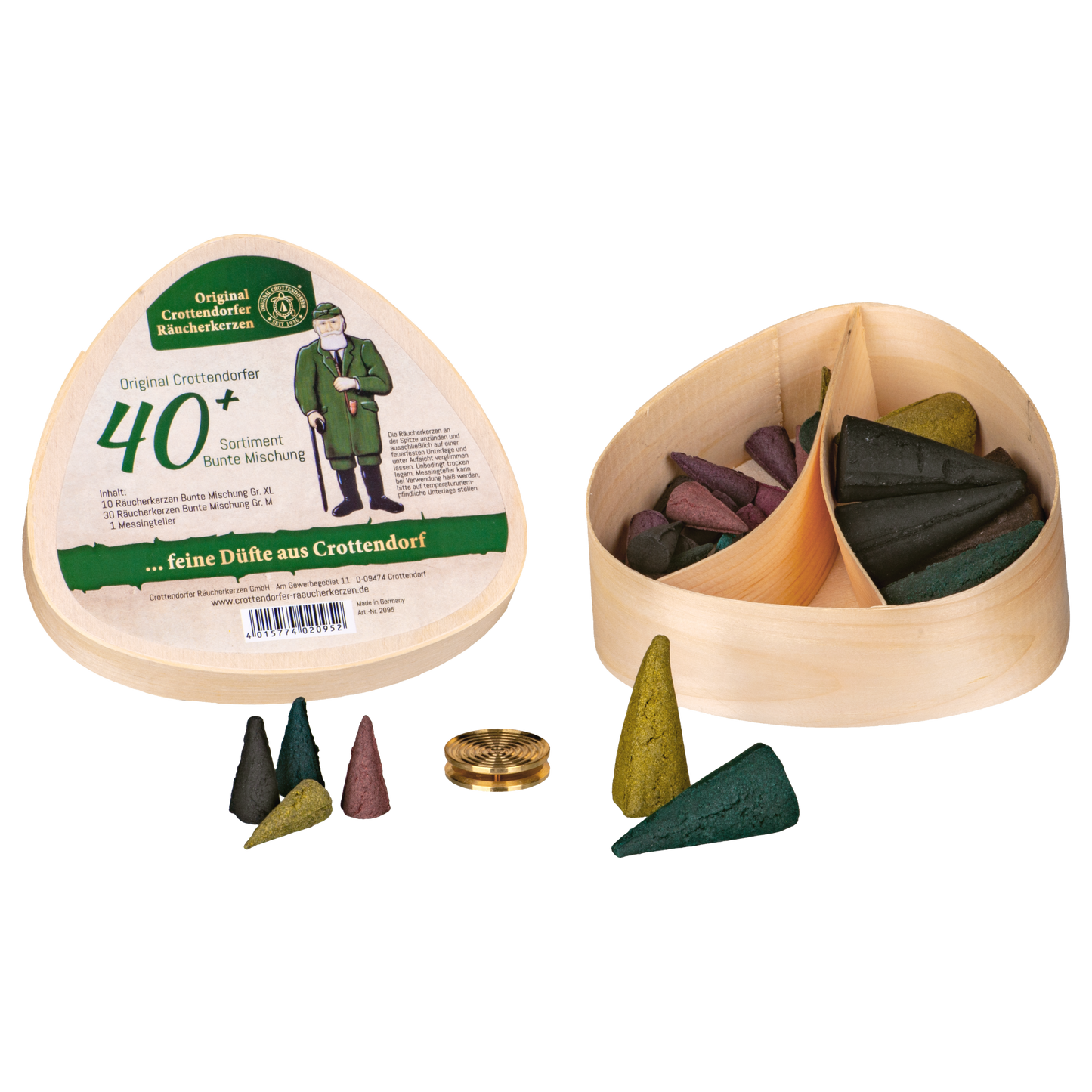 Crottendorfer Incense Cones | Gift Set Wood Shaving Box 40+