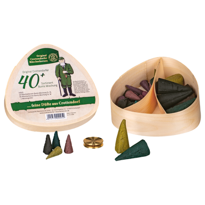Crottendorfer Incense Cones | Gift Set Wood Shaving Box 40+