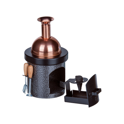 Crottendorfer Räucherofen Braukessel schwarz/grau