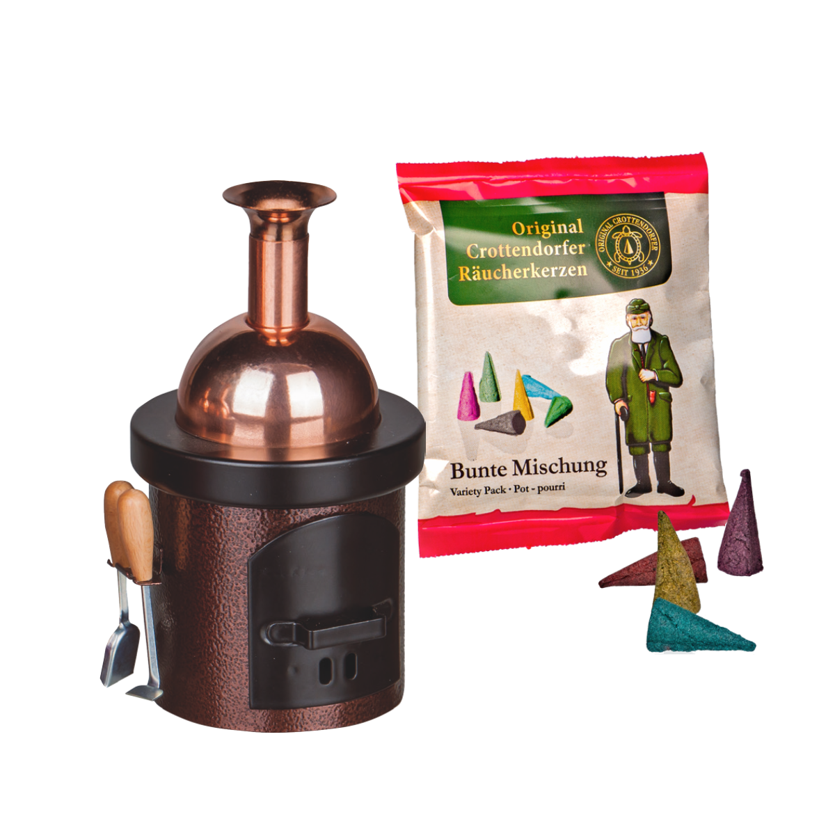 Crottendorf Incense Smoker "Brewing Kettle" Copper/Brown