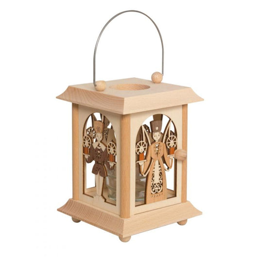 Kuhnert Woodturning Table Lantern / Tealight Holder - Design: "Nativity Scene" made of precious wood - Dimensions: 11.5 x 11.5 x 17cm - Made in Germany