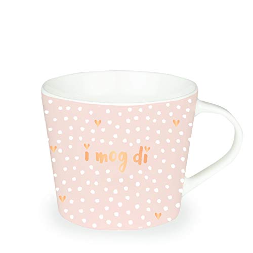 Grafik-Werkstatt Kaffee-Tasse mit 100% Echtgold | Porzellan Tasse | 420 ml | i mog di