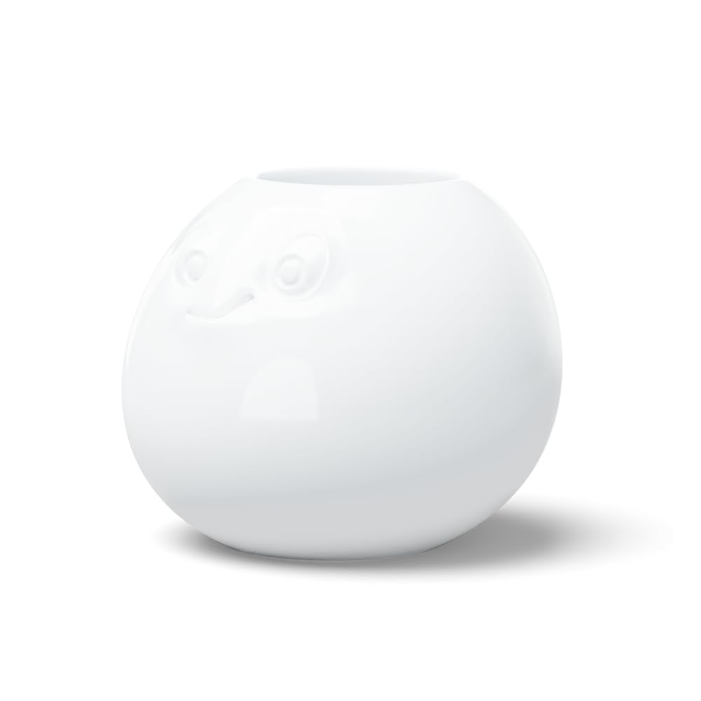 FIFTYEIGHT PRODUCTS / Vase "Amused" (porcelain, 16.5 cm x 8 cm x 18 cm, white, Made in Germany)