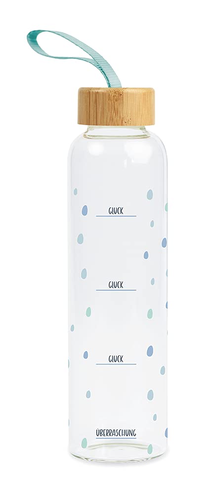Grafik Werkstatt Borraccia in vetro con frase divertente | con laccetto | 550 ml