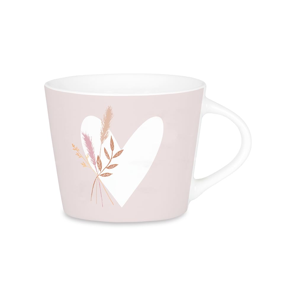 Graphic Workshop Espresso Cup with 100% Real Gold | Porcelain Cup | 50 ml | Heart with Bouquet