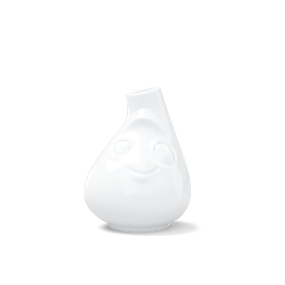 FIFTYEIGHT PRODUCTS / Vaso piccolo "Putzig" (porcellana, altezza 10 cm, bianco, Made in Germany)