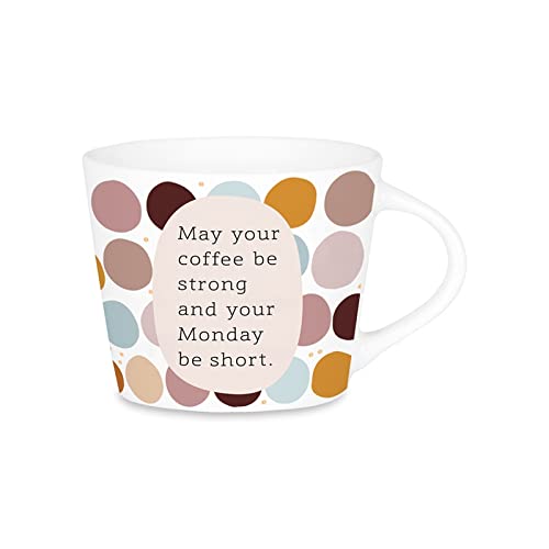 Grafik-Werkstatt Espresso-Tasse mit 100%Echtgold | Porzellan Tasse | 50 ml | coffe strong, monday short