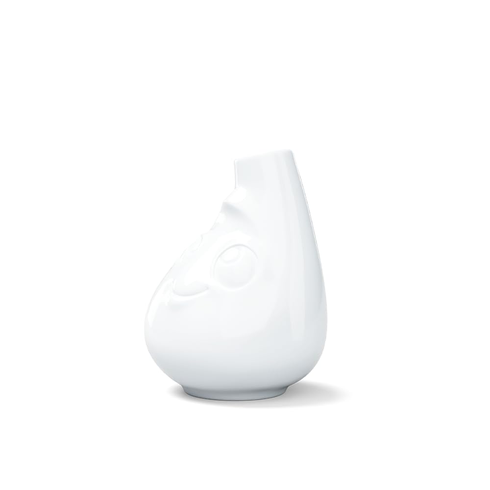 FIFTYEIGHT PRODUCTS / Vaso piccolo "Putzig" (porcellana, altezza 10 cm, bianco, Made in Germany)