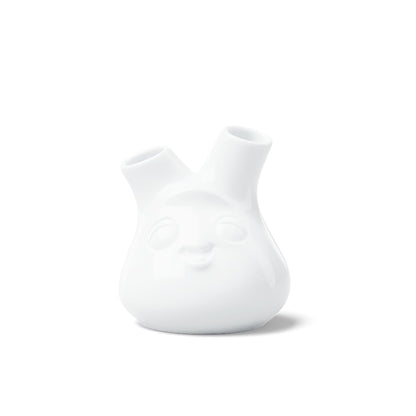 FIFTYEIGHT PRODUCTS / Small Vase with 2 Openings Kess (Porcelain, 253 Grams, White, Made in Germany)