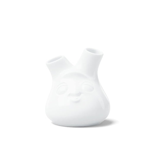 FIFTYEIGHT PRODUCTS / Vaso piccolo con 2 aperture Kess (porcellana, 253 grammi, bianco, Made in Germany)