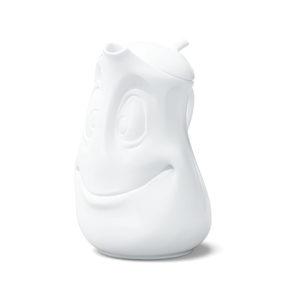 FIFTYEIGHT PRODUCTS / Tazze / Brocca "Gut drauf" (Porcellana, 1200 ml, bianca, Made in Germany)