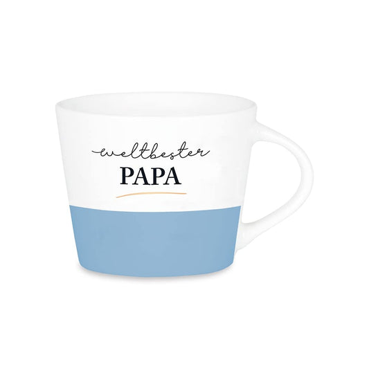 Grafik-Werkstatt Espresso-Tasse mit 100%Echtgold | Porzellan Tasse | 50 ml | Weltbester Papa