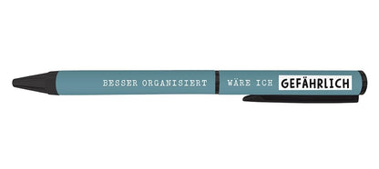 Grafik Werkstatt Kugelschreiber mit Drehmechanik in Geschenkbox, "Besser organisiert..."