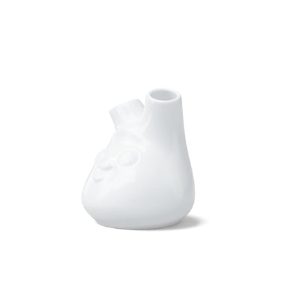 FIFTYEIGHT PRODUCTS / Small Vase with 2 Openings Kess (Porcelain, 253 Grams, White, Made in Germany)