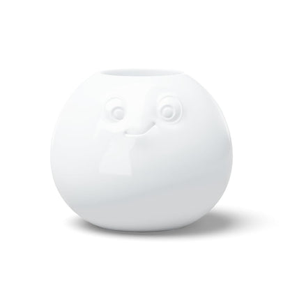 FIFTYEIGHT PRODUCTS / Vase "Amused" (porcelain, 16.5 cm x 8 cm x 18 cm, white, Made in Germany)