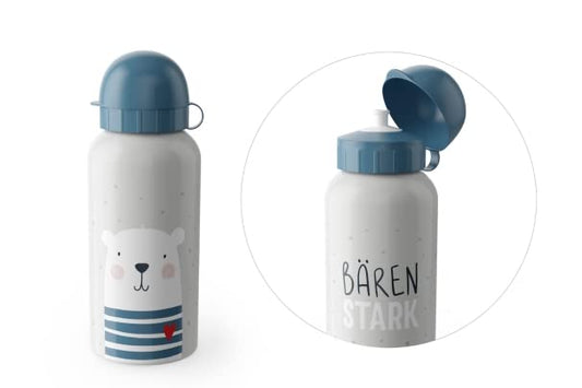 laVida Kids' Water Bottle (Bear-Strong (grey/blue))
