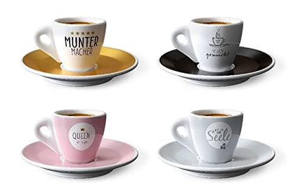 laVida, tazza da caffè espresso con piattino, "Con anima e corpo"