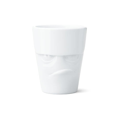 FIFTYEIGHT PRODUCTS / Handle Mug "Grumpy" (Porcelain, 350 ml, white, Made in Germany)