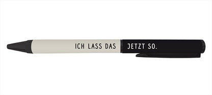 Grafik Werkstatt Kugelschreiber mit Drehmechanik in Geschenkbox, "Ich lass das jetzt so"