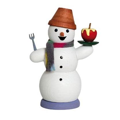 Kuhnert Smokerman/Incense Figurine Made of Wood - Snowman in Various Designs - Approx. 13 cm - Made in Germany