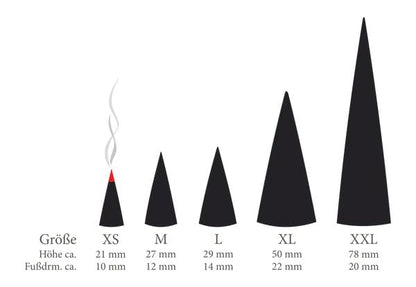 Crottendorfer Incense Cones Set of 6 (6 x 24 pieces) Vanilla, Forest Honey, Advent Scent, Winter Orange, Cinnamon Apple, Fireplace Magic