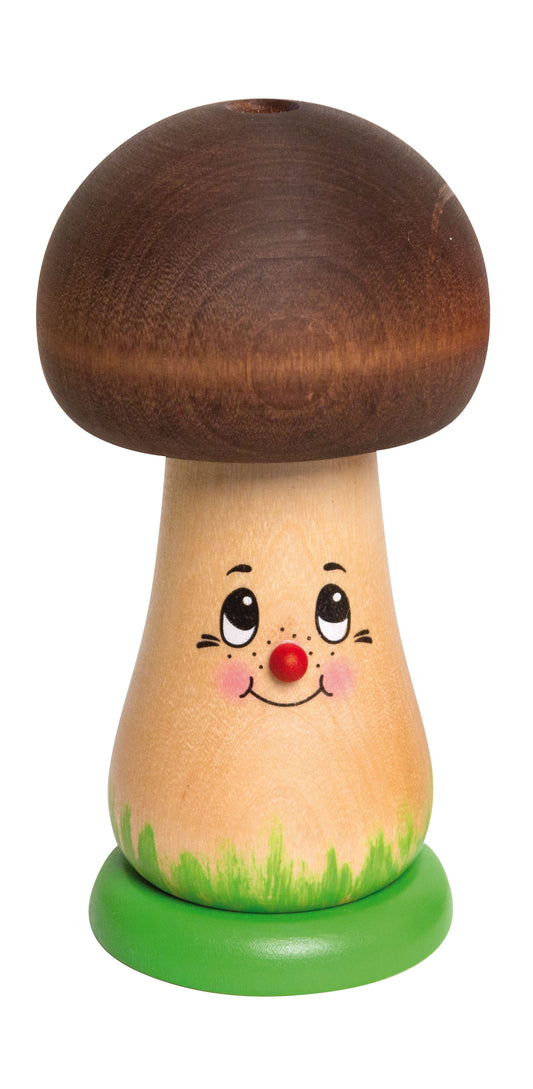 Drechslerei Kuhnert Smoke Mushroom | Smoke Mushroom brown hat | 12 cm