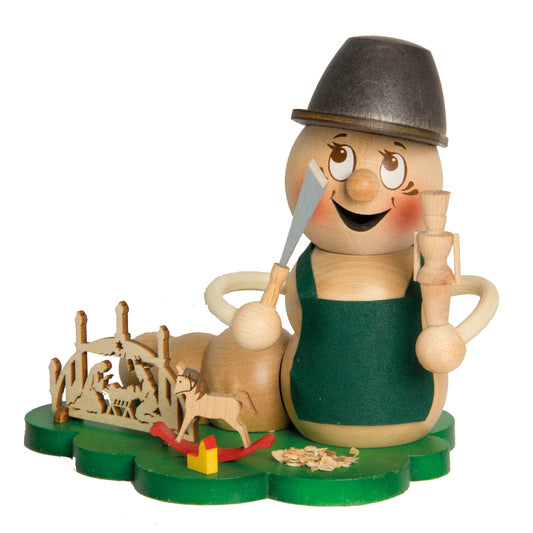 Drechslerei Kuhnert Räucherfigur - Rudi "Drehwurm-Rudi"
