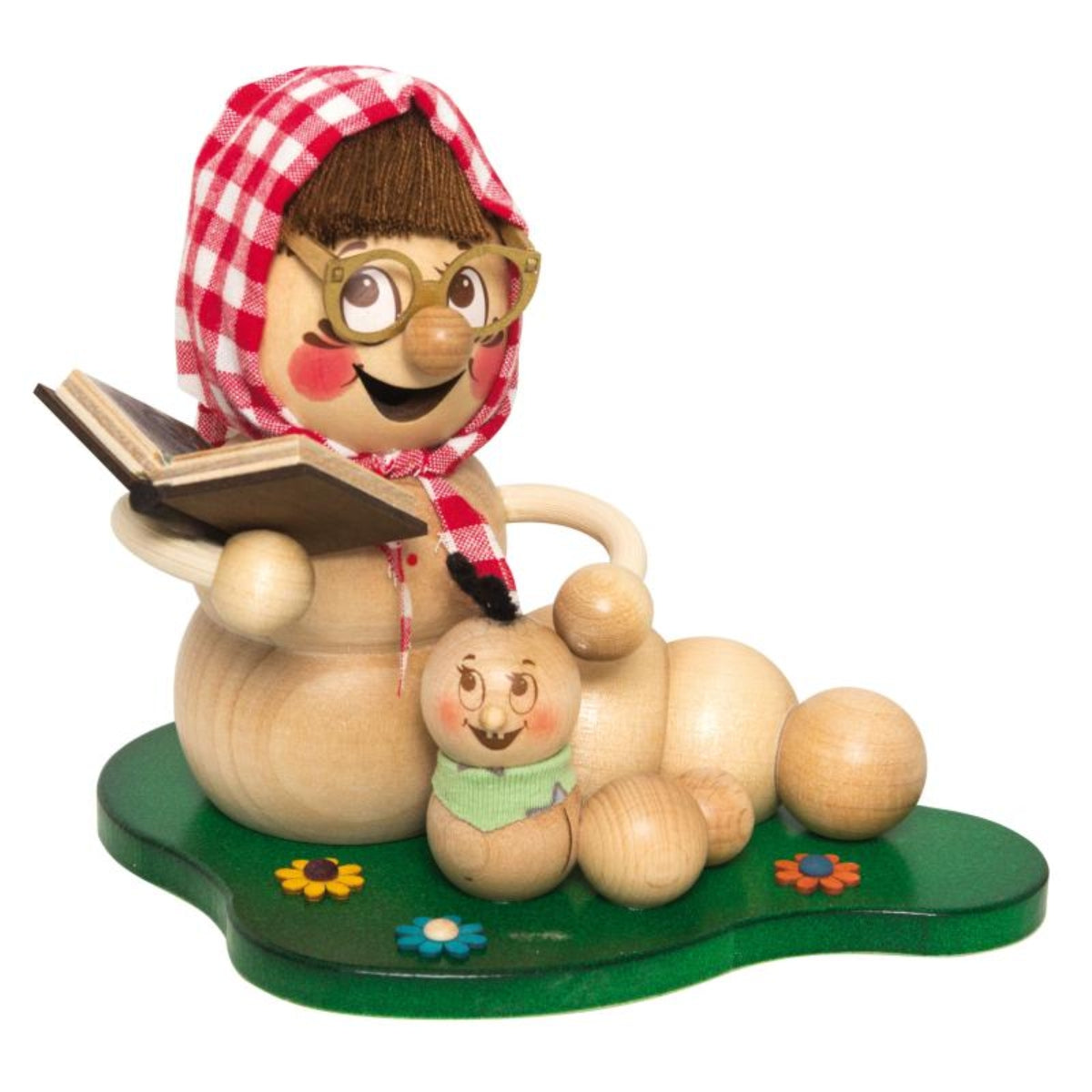 Drechslerei Kuhnert Räucherfigur - Rudi "Omawurm-Rudi"