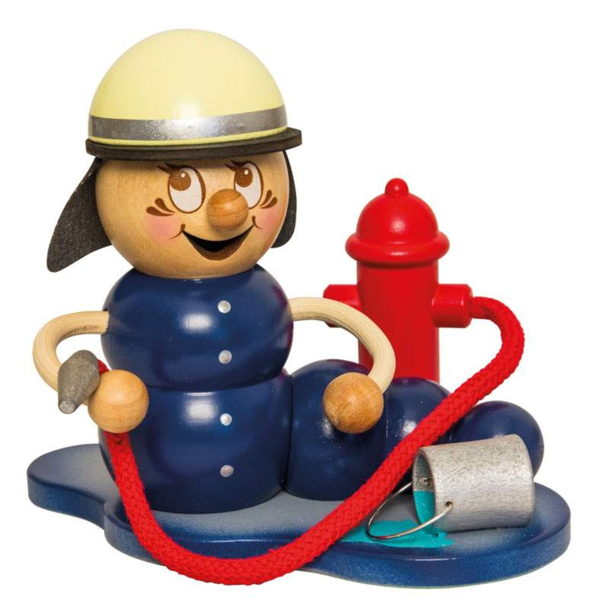 Drechslerei Kuhnert Smoking Man/Smoker Figurine - Wooden Smoke Worm - Rudi & ROSI - Motif: Grandma ROSI with Grandchild - Height: approx. 14cm - Made in Germany