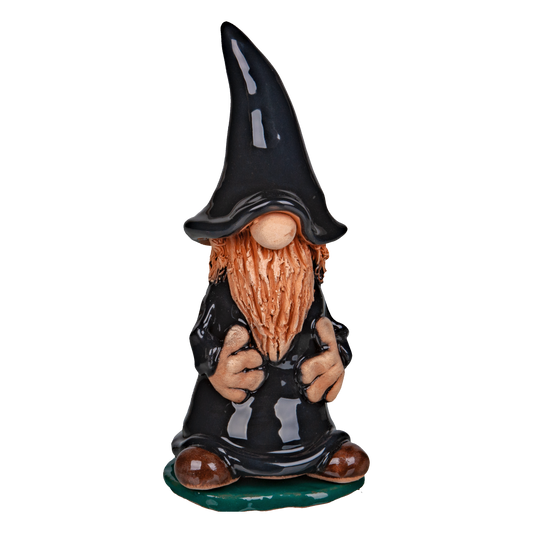 Crottendorfer Incense Burner Ceramic Incense Figure, black, in gift box incl. 1 pack of "Colorful Mix" incense cones, size M (24 pieces)
