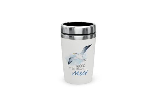 La Vida Thermal Mug to Go | Stainless Steel | 240 ml | Happiness is a day at the sea