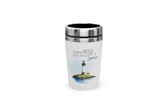 La Vida To-Go Thermal Mug | Stainless Steel | 240 ml |- Lighthouse - A little bit of sea does...